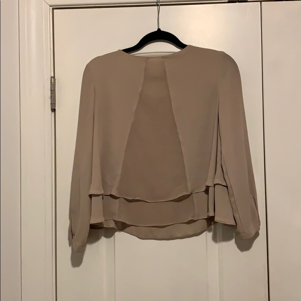 Zara Basic Tan Blouse - image 4